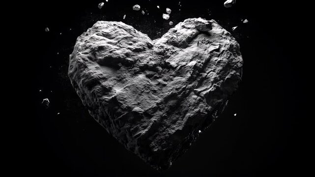 heart of stone particles, monochrome