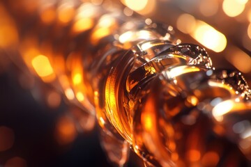 A close-up shot of a glass filled with red wine