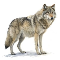 Fototapeta premium wolf in front of white background