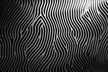 Abstract black and white wavy lines texture background