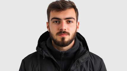 Fototapeta premium an image of a cyber security hacker with a transparent background looking to the camera