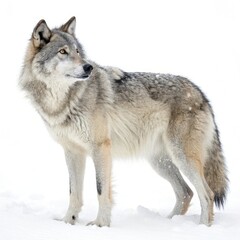 Obraz premium wolf in front of white background