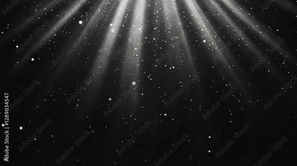 Aufkleber Ethereal floating dust motes in subtle light for tranquil background design