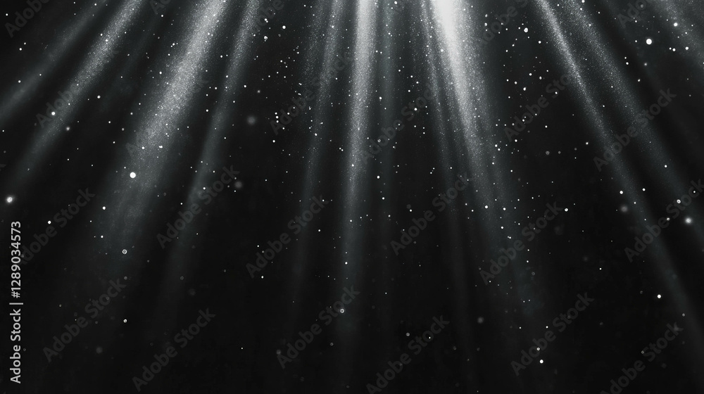 Aufkleber Ethereal scene with floating dust motes and subtle light beams for atmospheric design