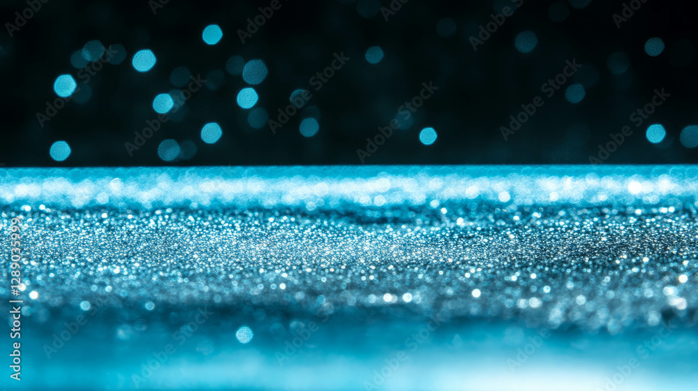 Poster shimmering glitter background with reflective particles for festive design and decoration
