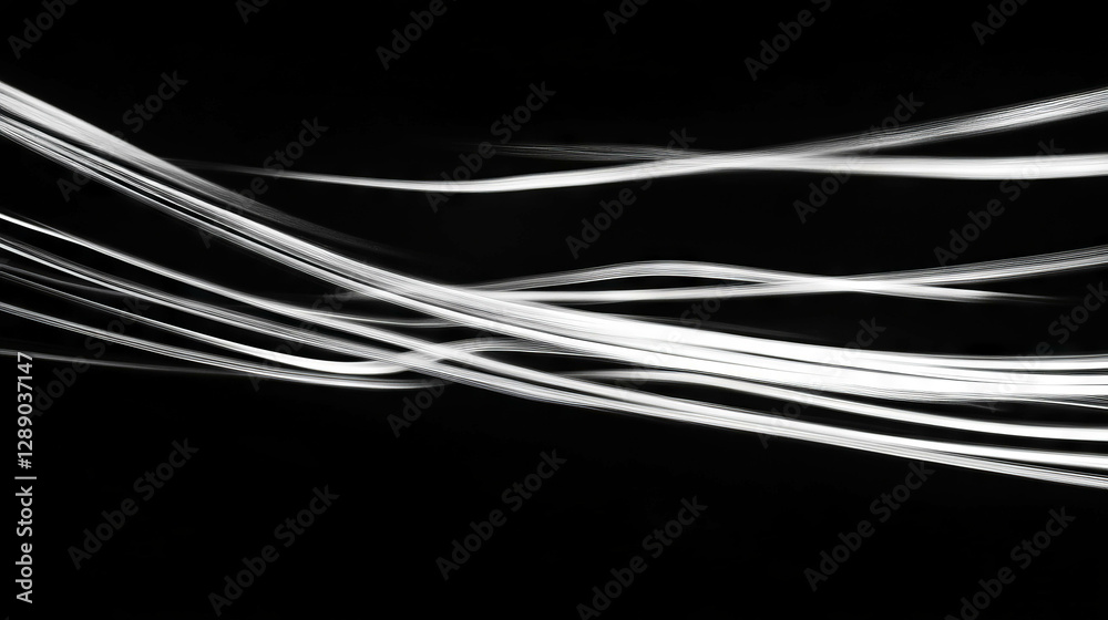 Poster Abstract background with floating light beams and dynamic contrast for modern design