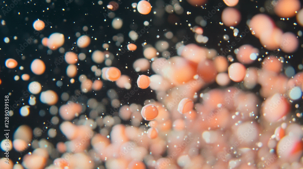 Aufkleber Abstract design featuring floating quinoa grains against a dynamic background