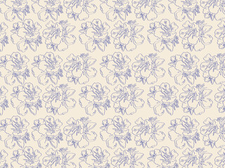Minimal floral line art pattern texture for textile design, wrapping paper, branding, and modern decorative layouts