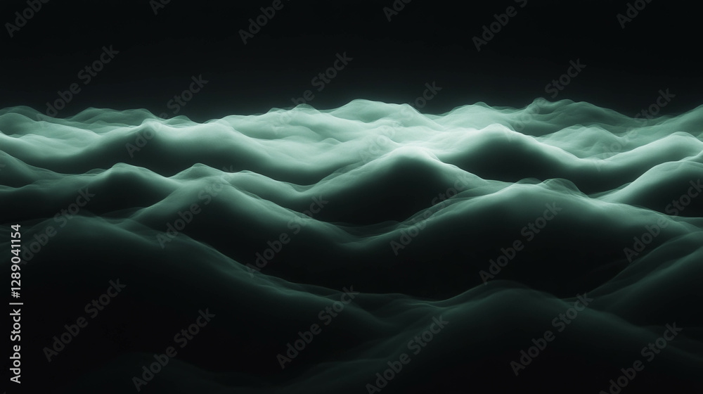 Poster ethereal foggy mist with soft diffused light for serene atmosphere design