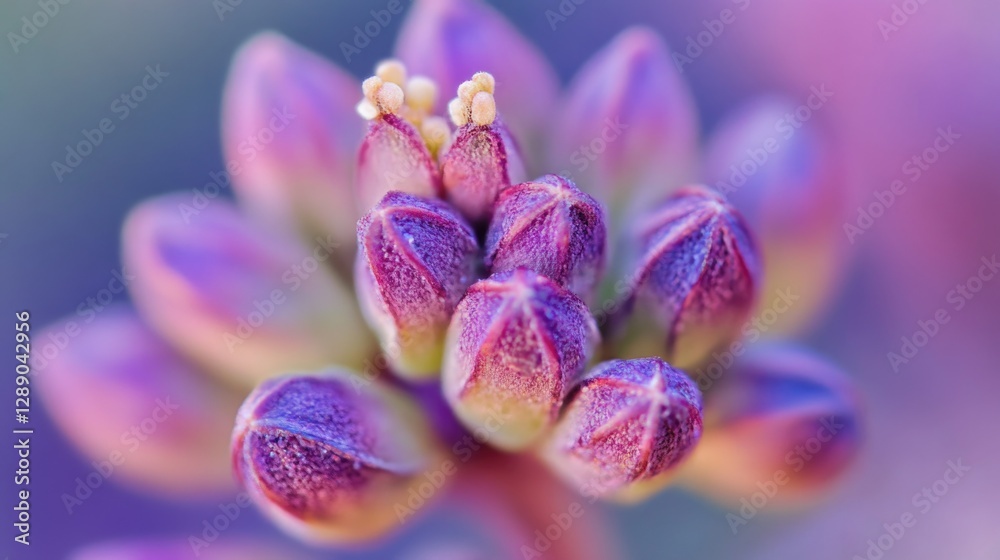 Poster a close-up view of a flower with a blurred background