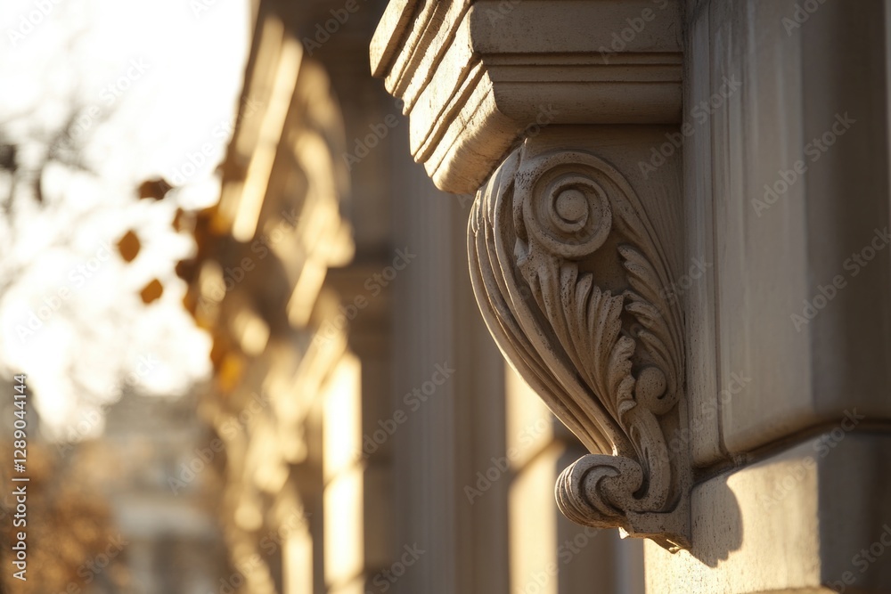 Aufkleber A close-up view of a building corner with texture and details