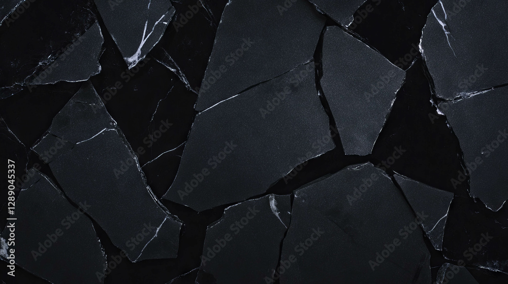 Poster Abstract ice background with cracks and dark shadows for winter design