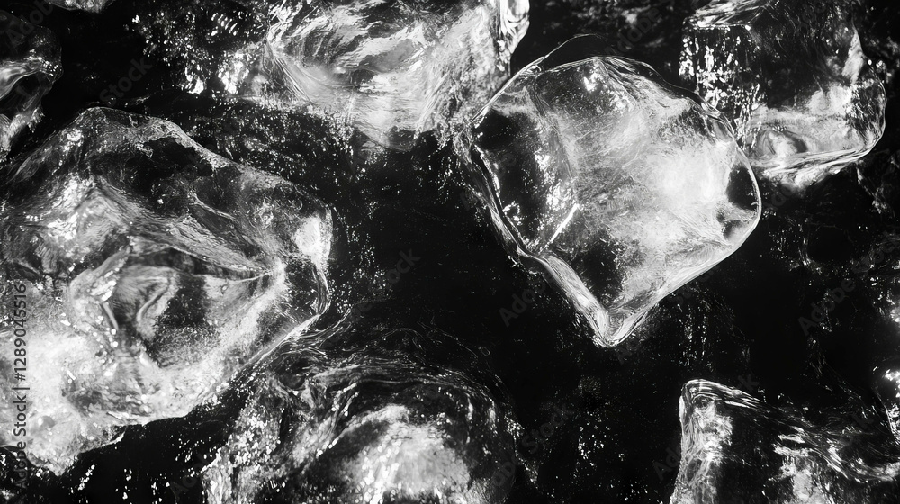 Poster textured ice background with soft lighting for cool designs