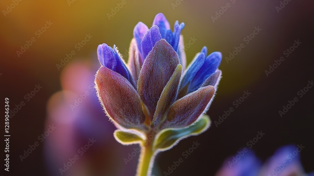 Poster A detailed view of a single flower with a blurred background, suitable for use in editorial or advertising contexts