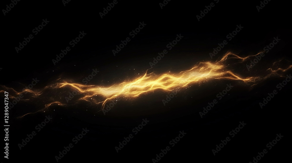 Poster dynamic background of rising sparks and bright yellow flash for design and presentation