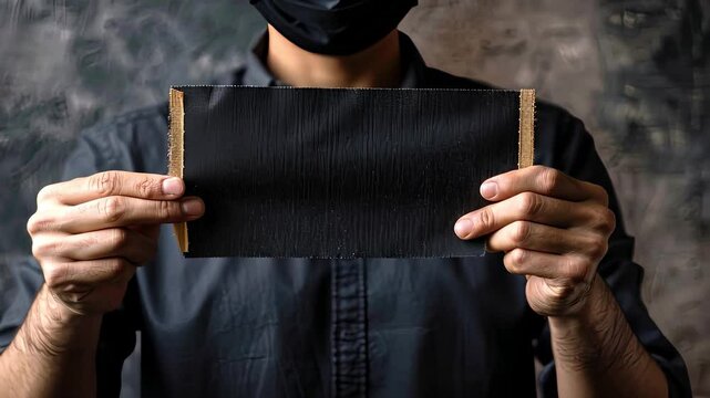 concept of gagged with a rope. Selective focus