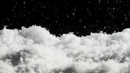 Winter wonderland with snowflakes and snow background for seasonal designs