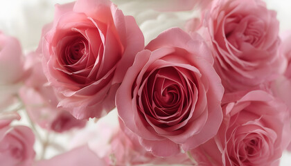Obraz premium Elegant Close-Up Of Rich Red Roses In Soft Light