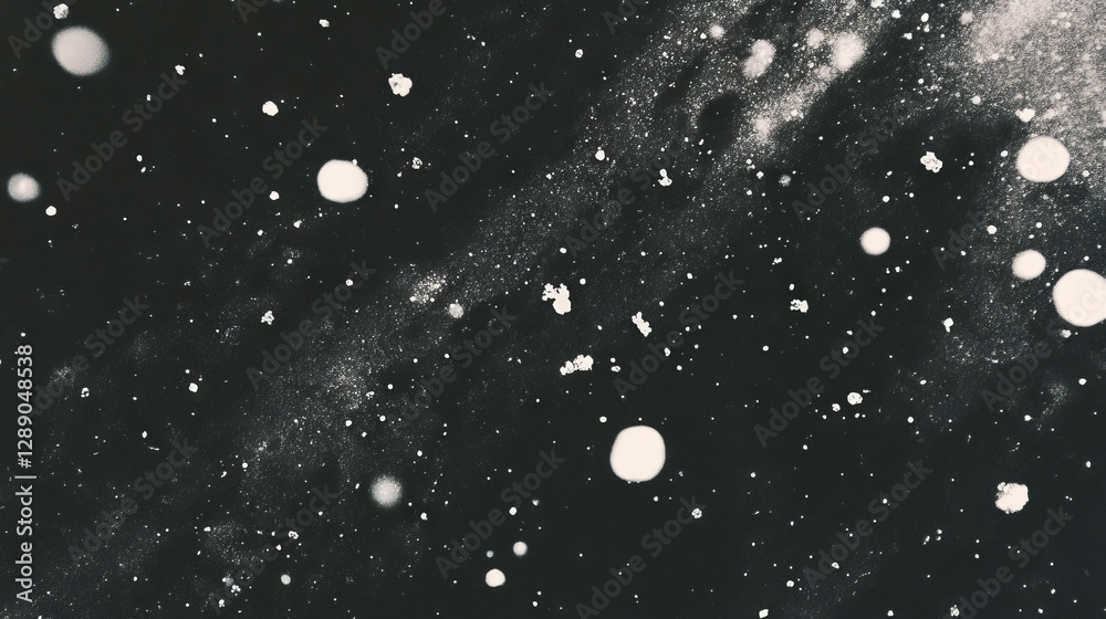Poster Cosmic snowflakes macro texture background for winter design