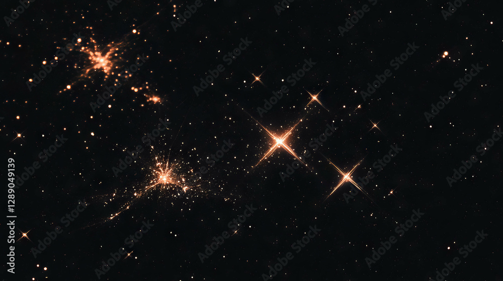 Poster dynamic background of sparks in various directions for festive and energy themes