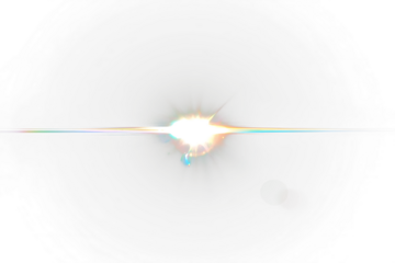 Bright light lens flare effect on Transparent  background.