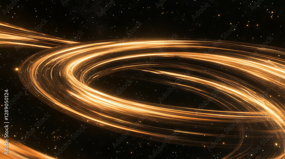 Poster cosmic wormholes and distorted space effect for futuristic designs