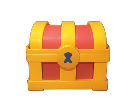 treasure chest isolated on white background