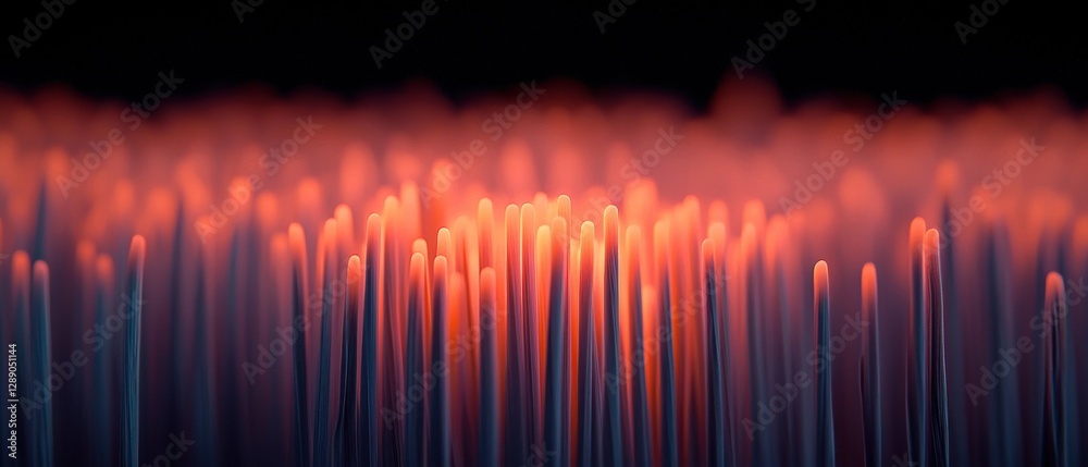 Poster dynamic visual display of light particles abstract environment digital art close-up view modern conc