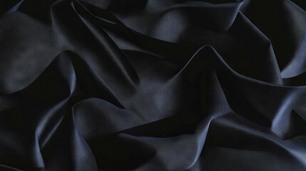 Fototapeta premium Dramatic texture of black crumpled paper for creative design and background