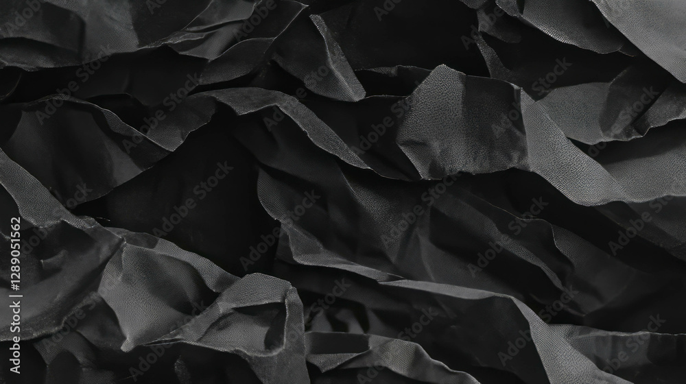 Poster abstract black crumpled paper texture background for creative design use