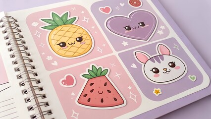 Cute cartoon food vector pattern with pizza, cheese, and fresh tomato labels