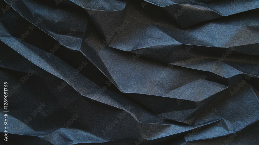 Poster black rumpled paper texture overlay for creative design and background enhancement