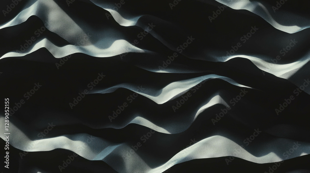 Poster abstract black and white rumpled paper texture for artistic design and background
