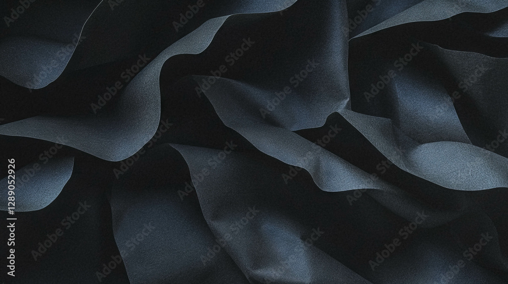 Poster black rumpled paper texture background for artistic and design projects