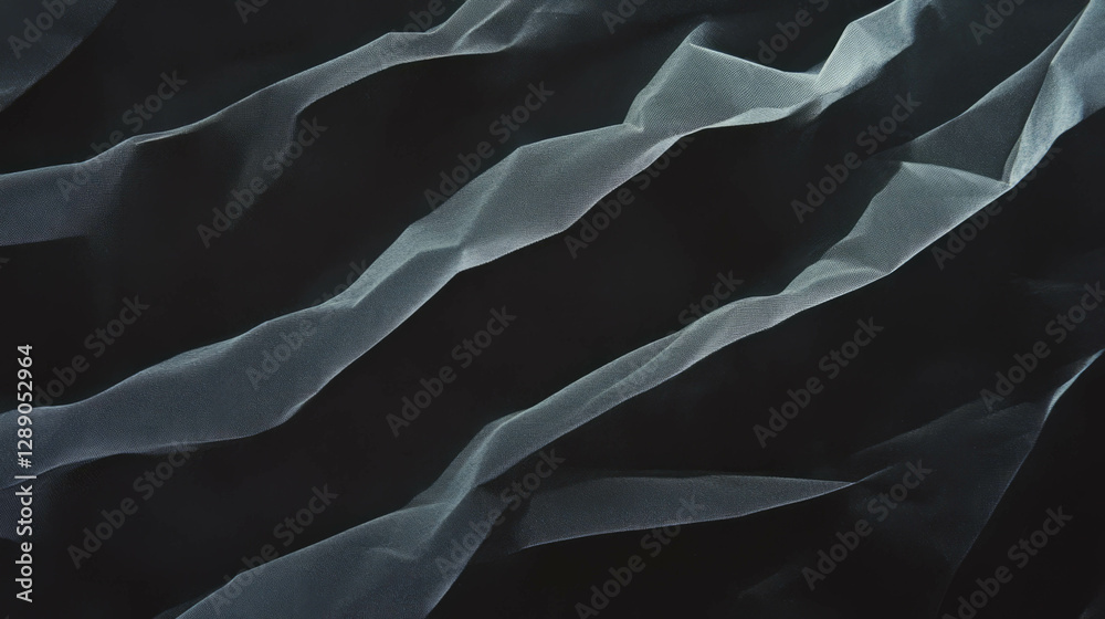 Poster abstract texture of lightly rumpled black paper for creative design projects