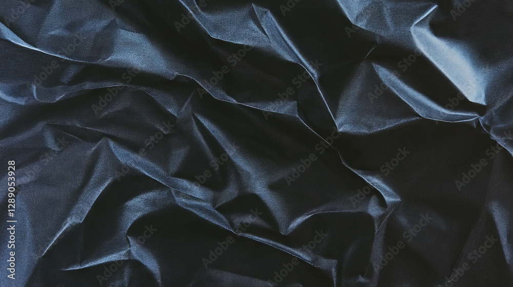 Poster texture of black rumpled paper for creative design and background enhancements