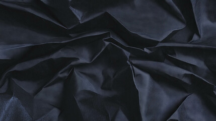 Obraz premium Black rumpled paper texture overlay for artistic design and creative background