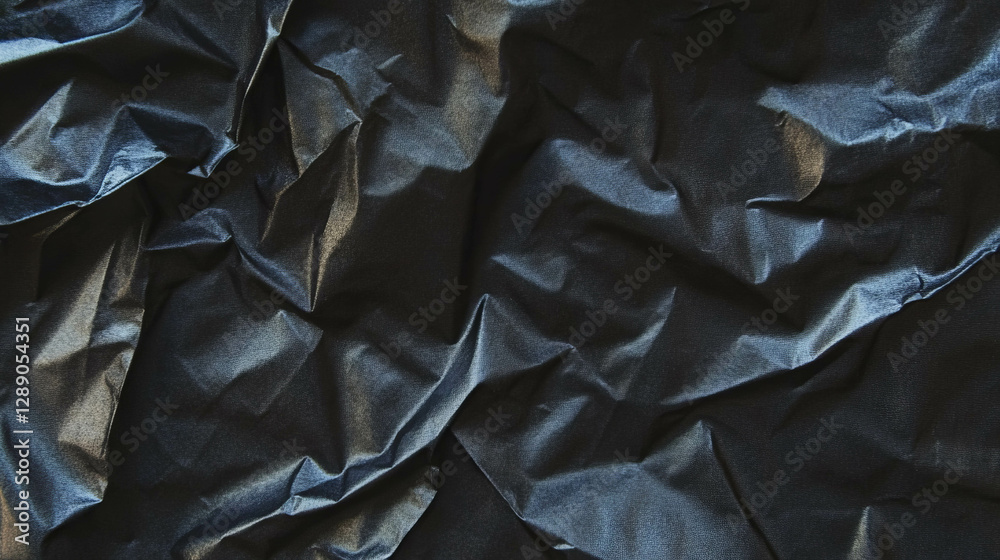 Poster black rumpled paper texture design for creative backgrounds and art projects