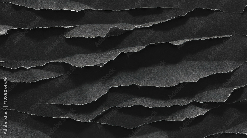 Poster abstract texture of torn black paper for creative design projects