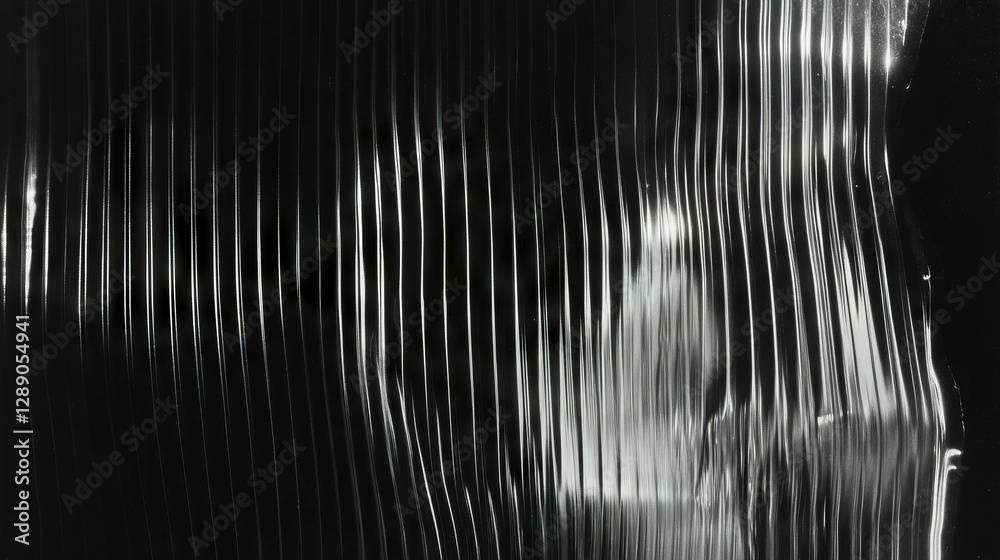 Poster abstract overlay texture of ribbed transparent material for modern design