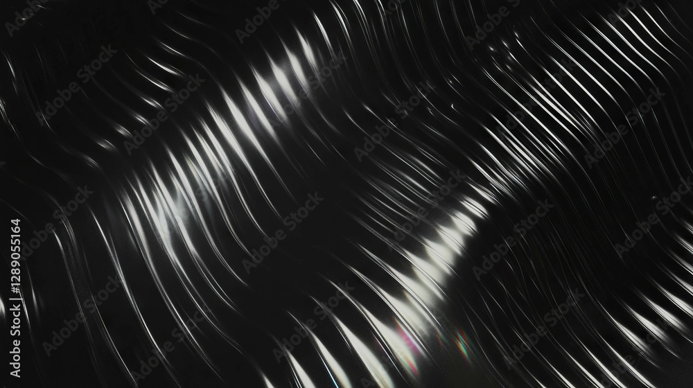 Poster abstract metallic wavy ribbed texture overlay for creative design projects