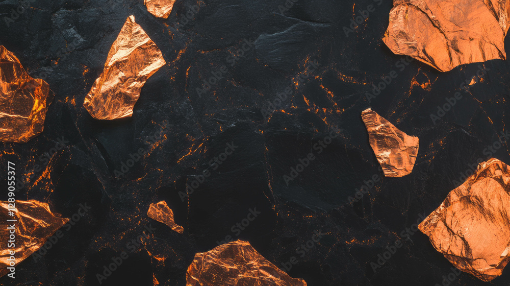 Poster copper and stone texture overlay for artistic background design