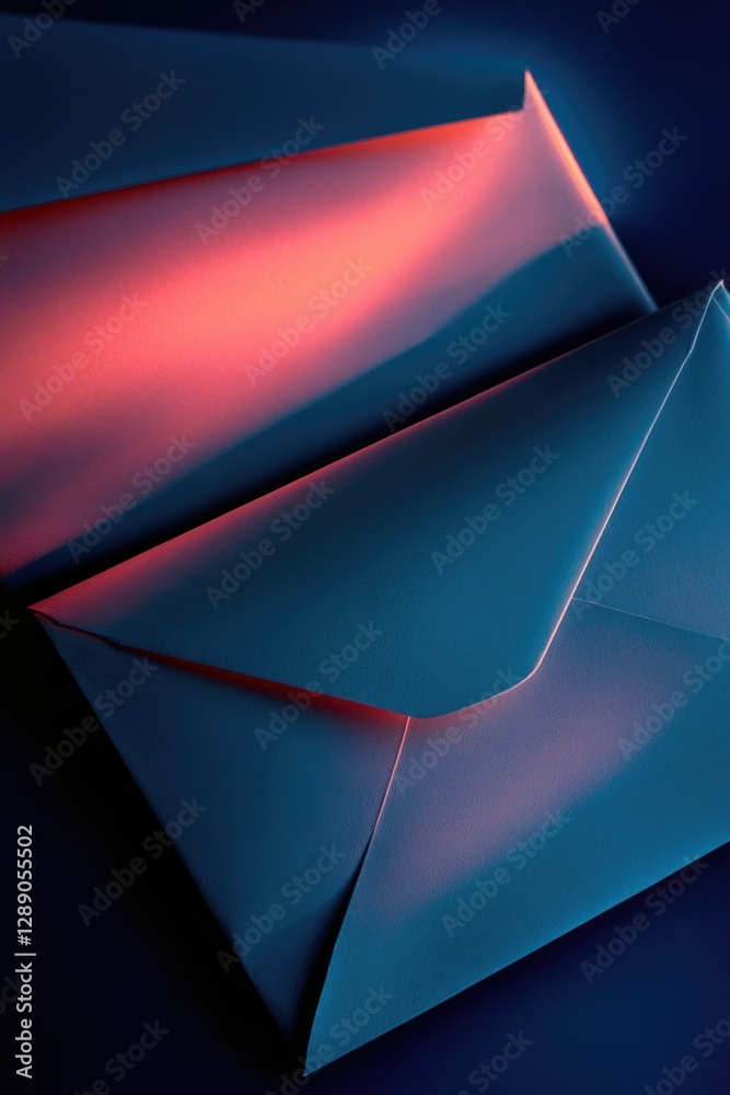 Aufkleber A close-up view of an open envelope on a table, great for representing communication or correspondence