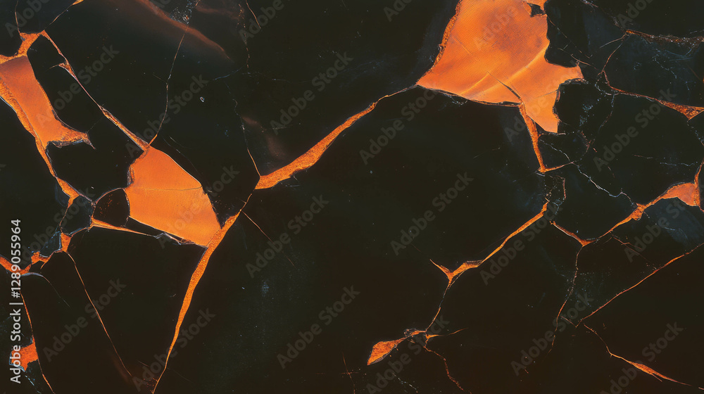 Poster Copper texture with deep cracks and dark accents for background design