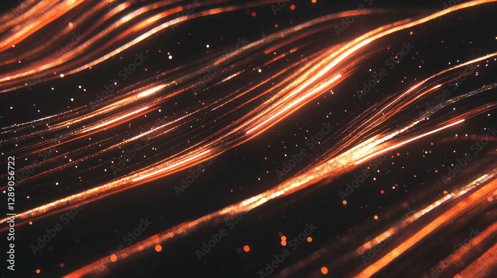 Aufkleber Copper texture with linear patterns and sparkling highlights for abstract design
