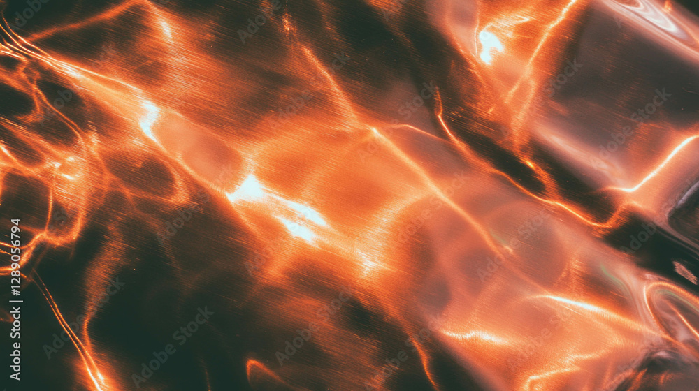 Poster lustrous copper texture with polished metallic surface for design projects
