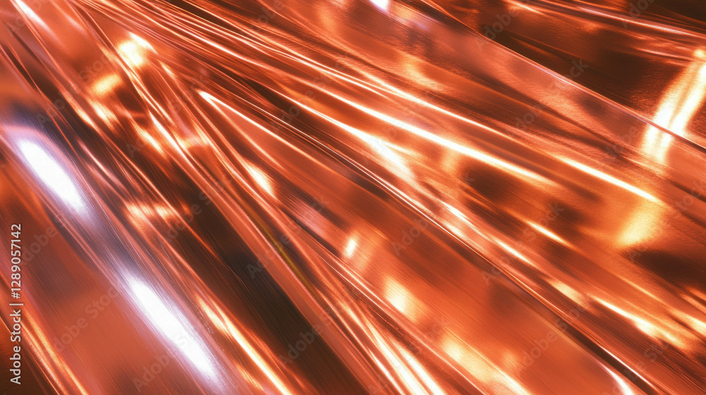 Poster shiny copper texture with smooth grain for creative backgrounds