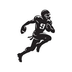 american football silhouette vector outline design