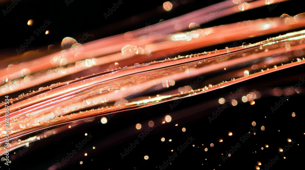 Poster copper texture with water droplets enhancing abstract design