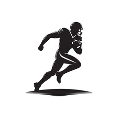 american football silhouette vector outline design